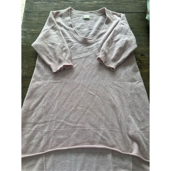 Poetry Tops - Poetry Blush Cashmere Oversized V-Neck Tunic, Size 8